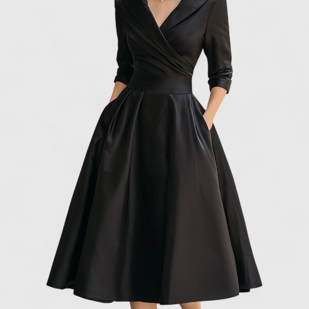 Rosalie - Elegant Midi Dress with Subtle Shine