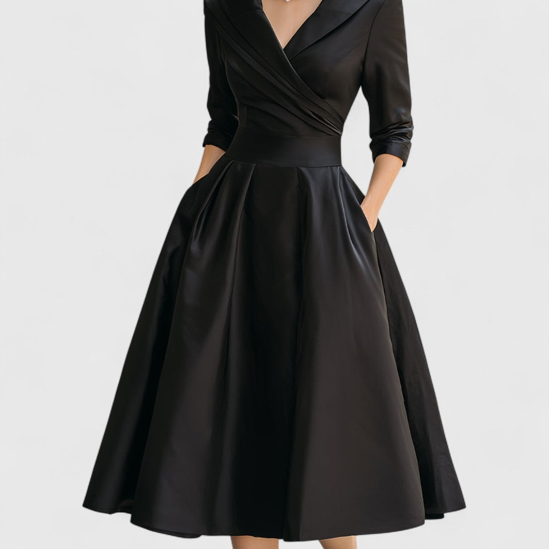 Rosalie - Elegant Midi Dress with Subtle Shine