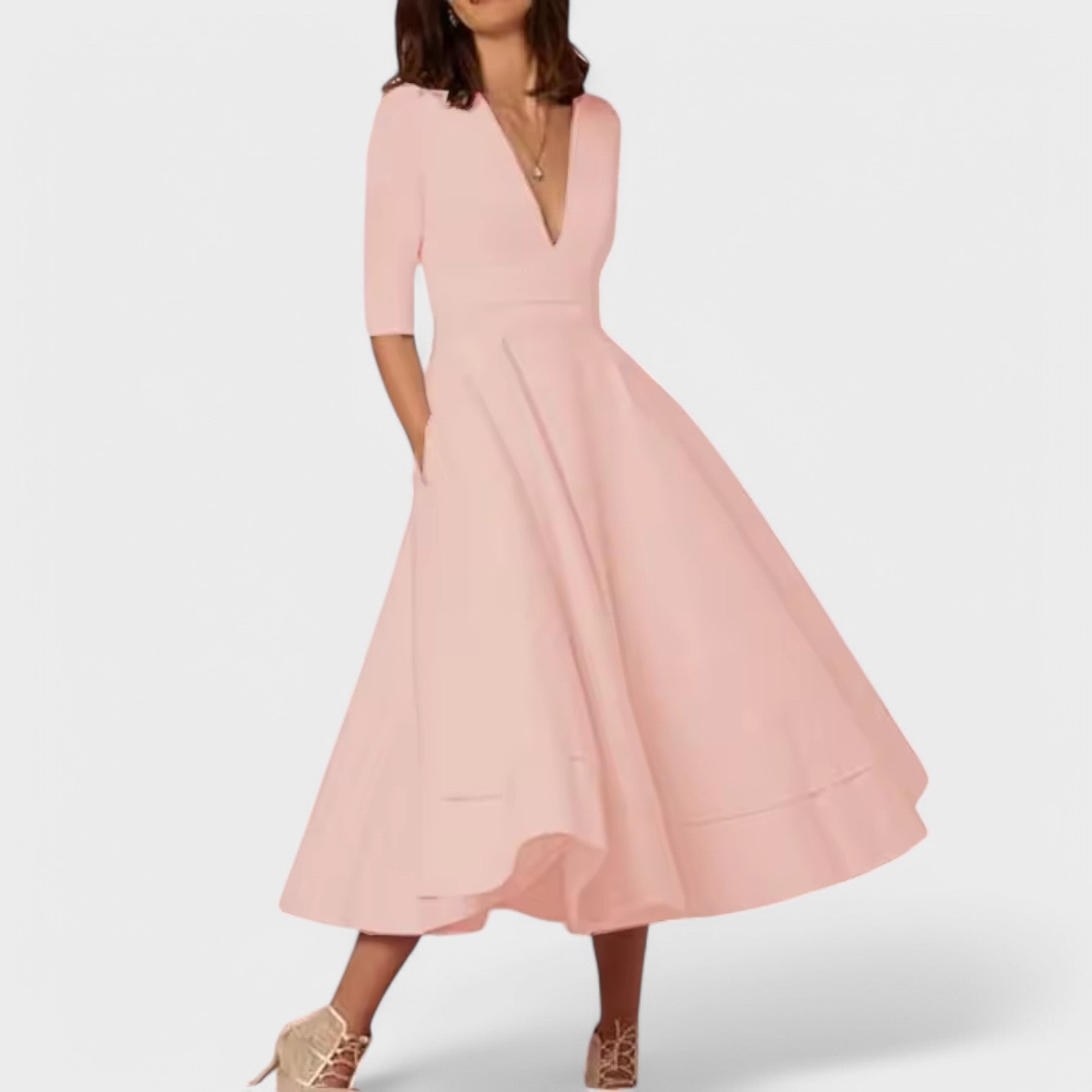Helena - Elegant Dress with V-Neck