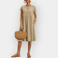 Midi Dress with Minimalist Lines