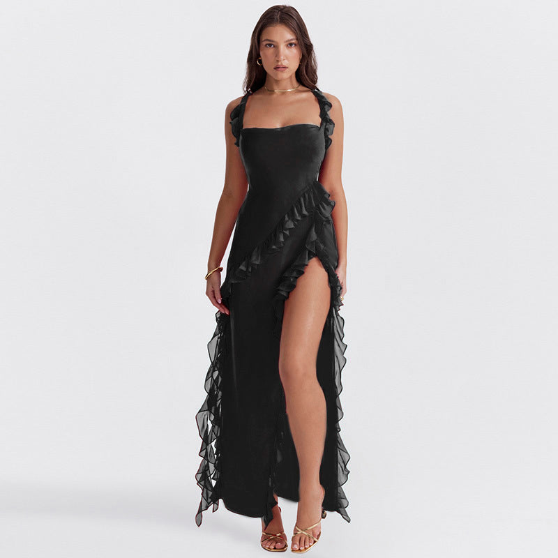 Meissa | Dress with Asymmetrical Ruffles