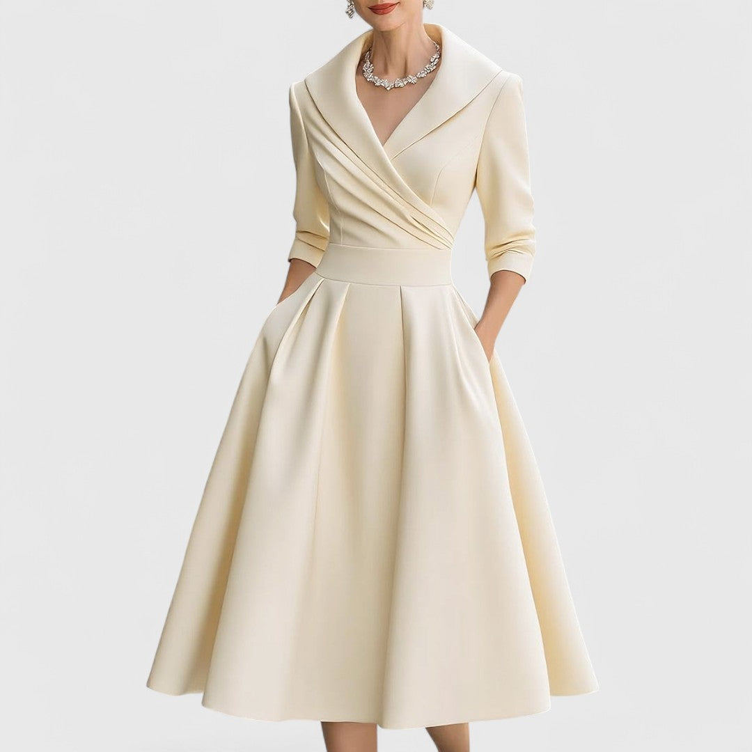 Rosalie - Elegant Midi Dress with Subtle Shine