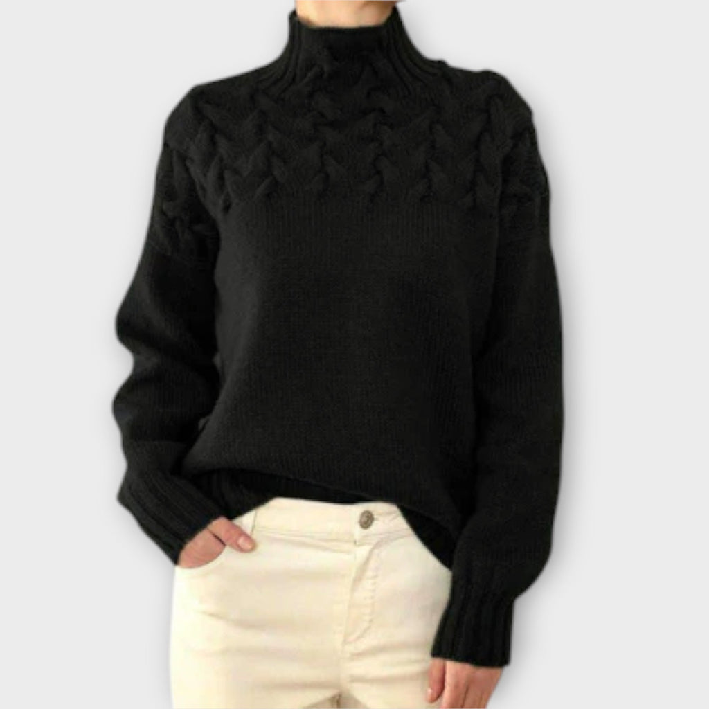 Eva - Women's Sweater with Knitting Details