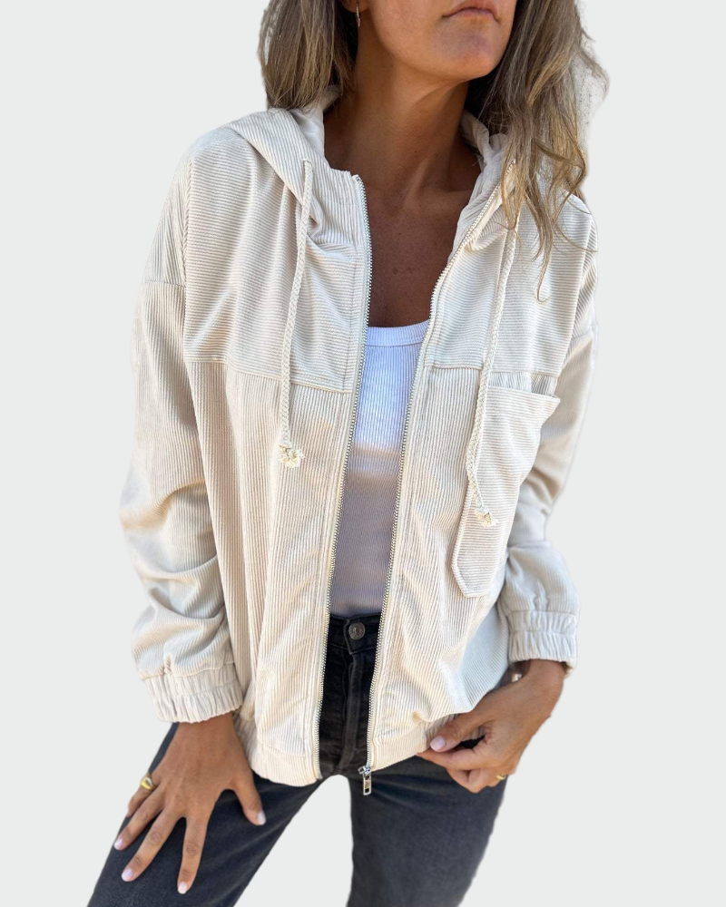 Velvet Textured Blazer with Pleats