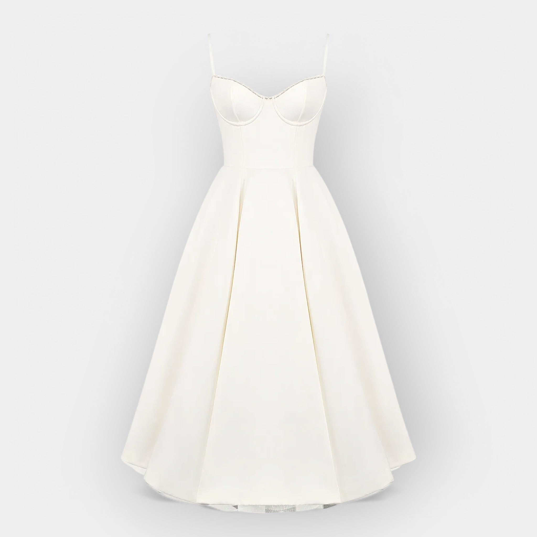 Minimalist White Midi Dress