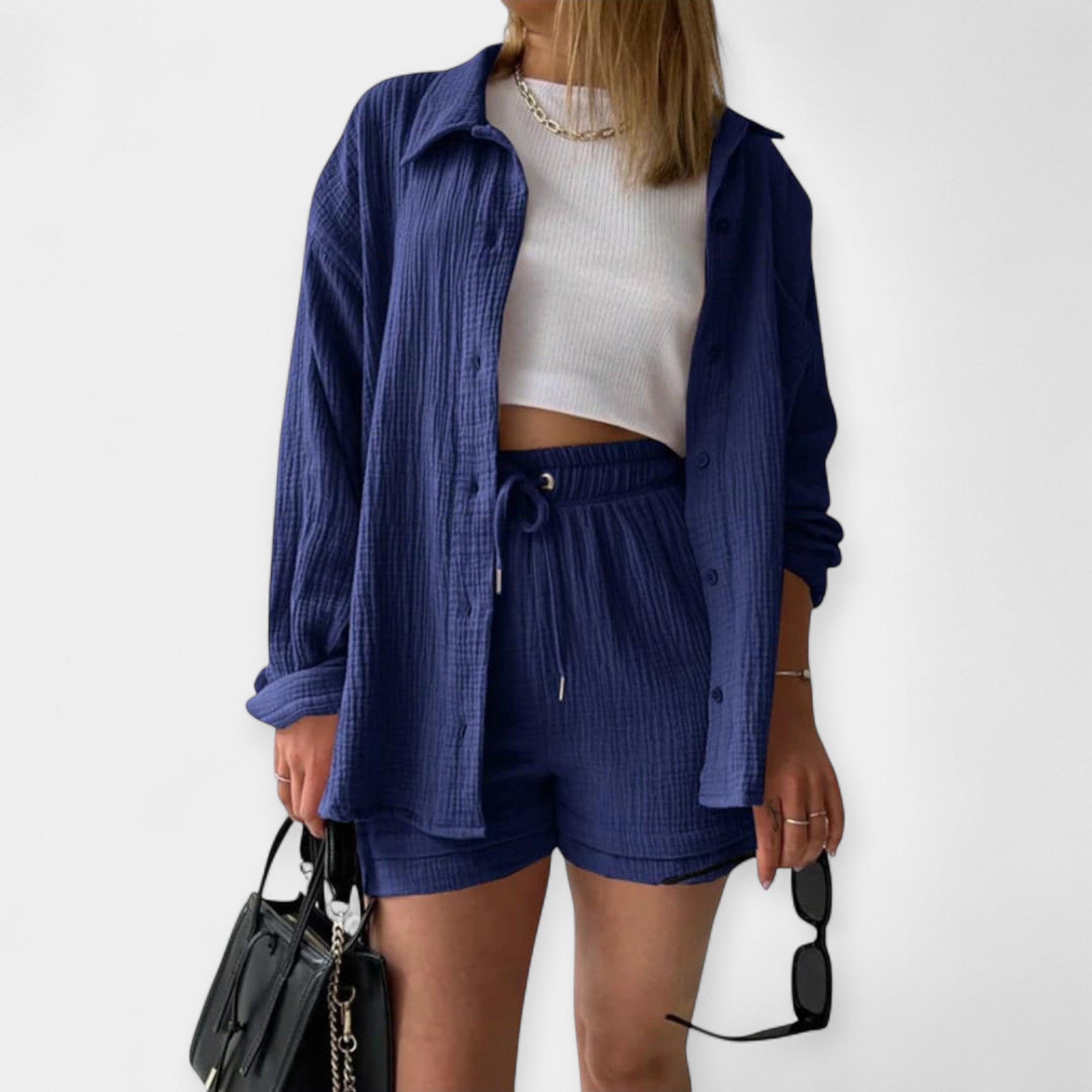 Two-Piece Summer Set Topaz and Shorts