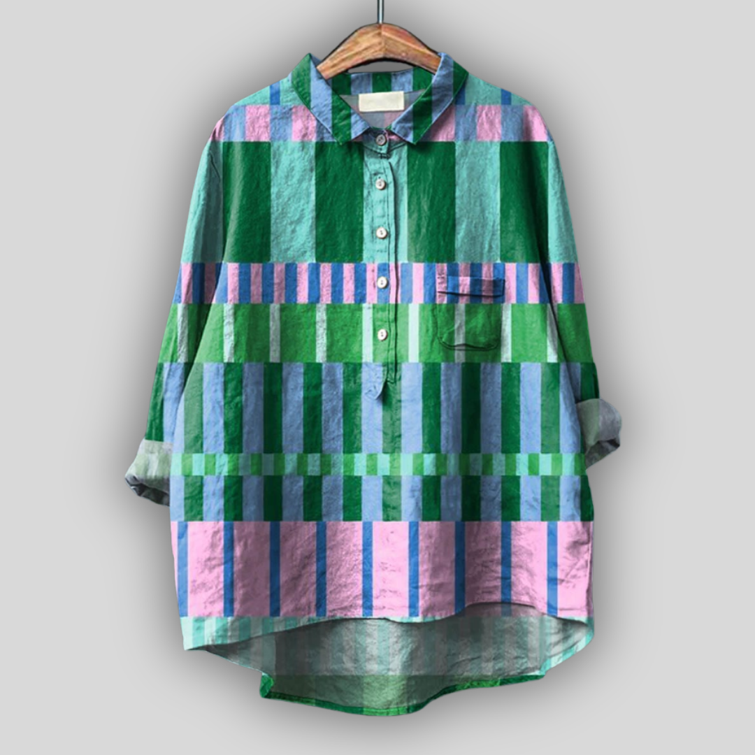 Linen Blouse “Summer Mosaic”