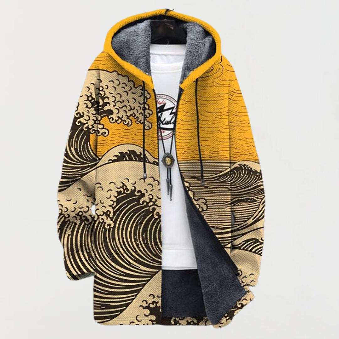 Wave Pattern Hoodie