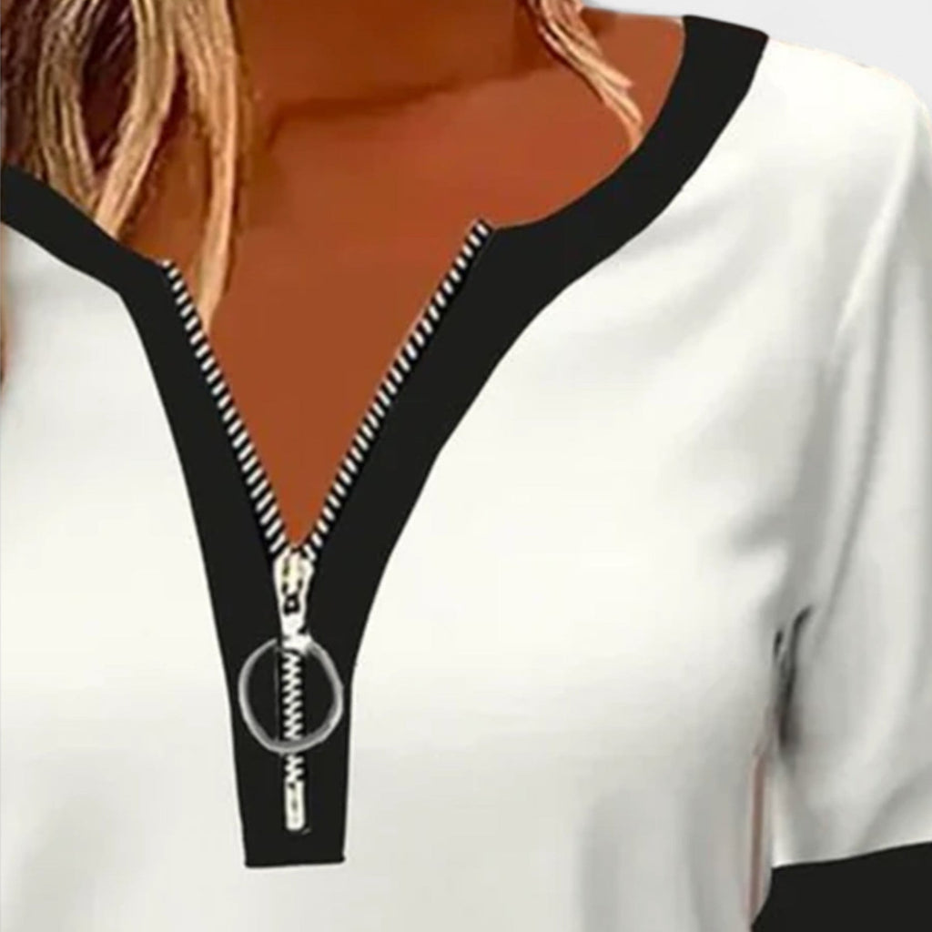 Long Sleeve Zip-Up Shirt