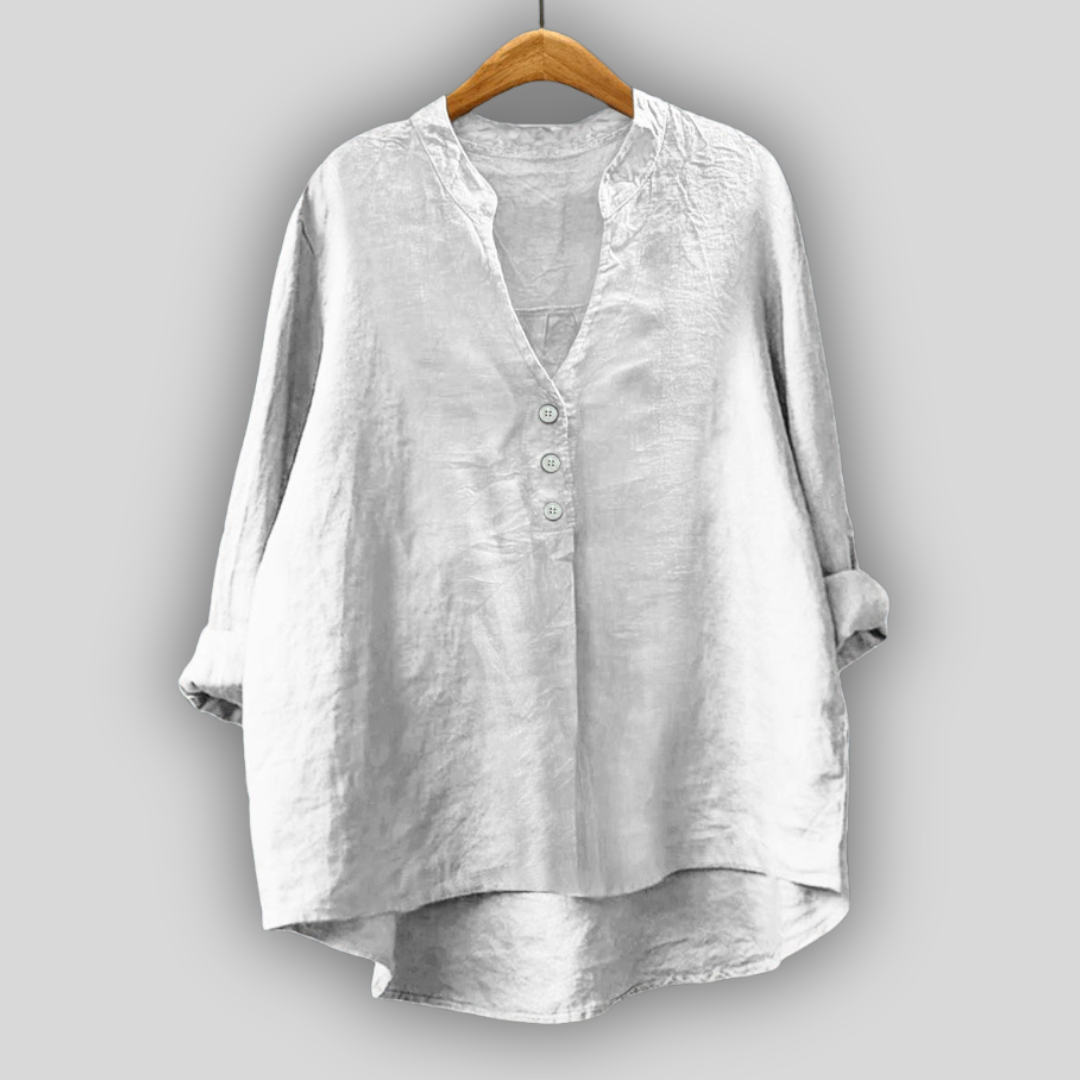 Linen Blouse with Buttons