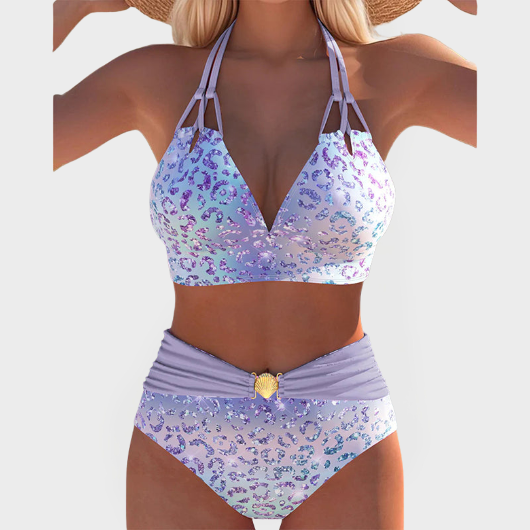 Sexy bikini with patterned top