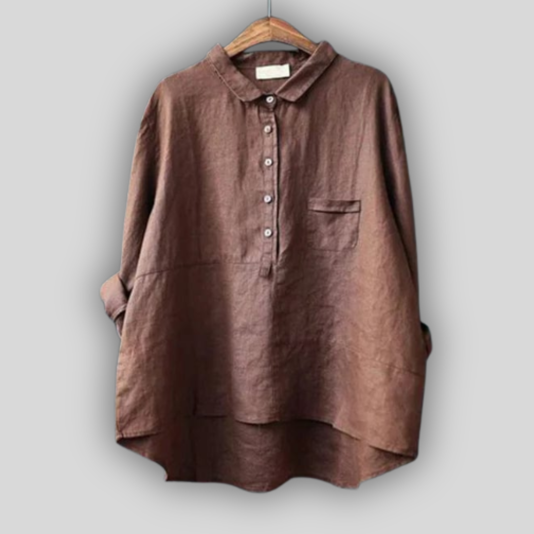 Linen Green Blouse Simplicity