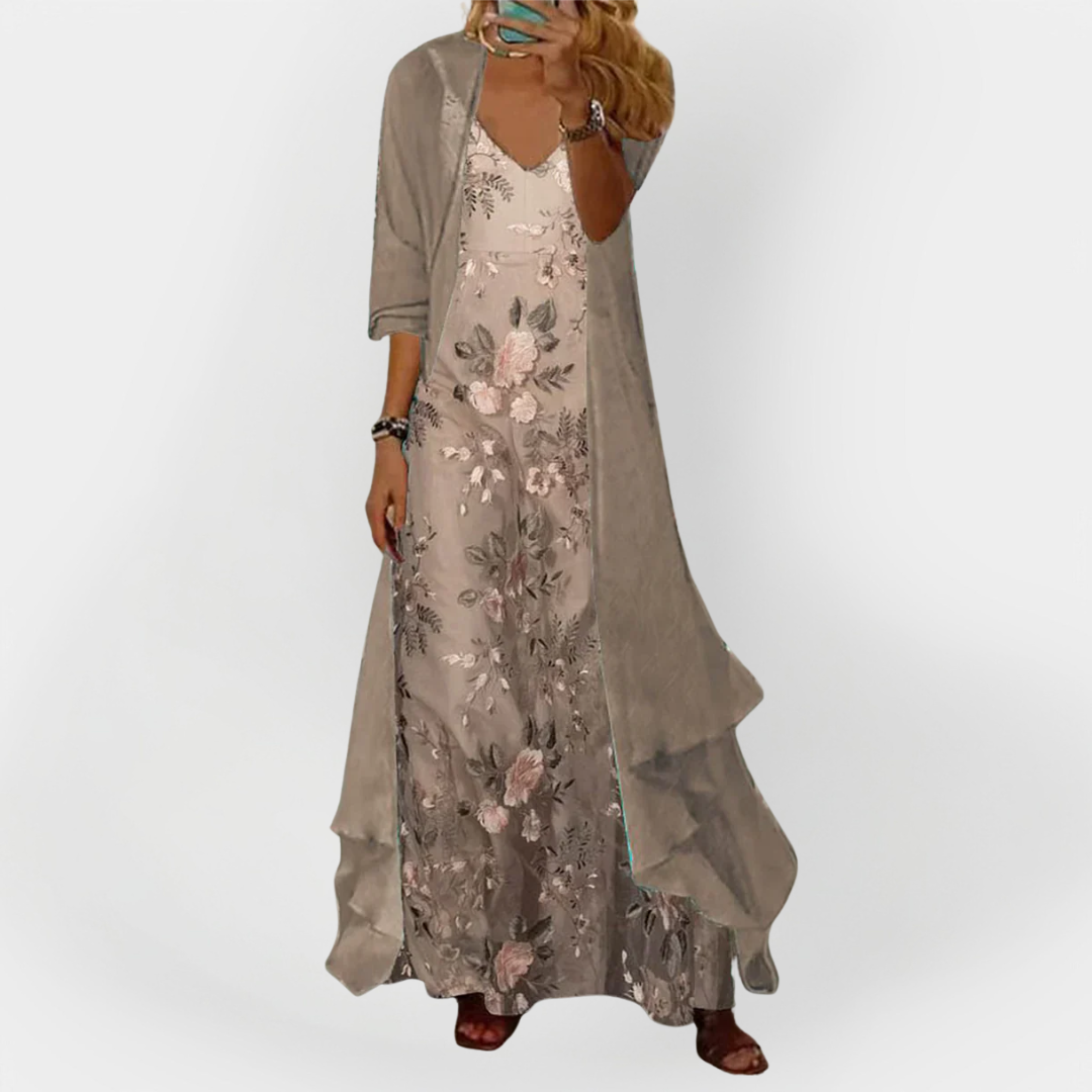 Long Dress with Jacket (2-Piece Set)