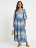 Elodie | Diamond Print Midi Dress