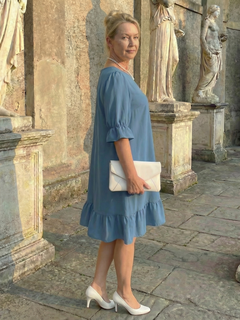 Daven | Rochie de zi cu volane
