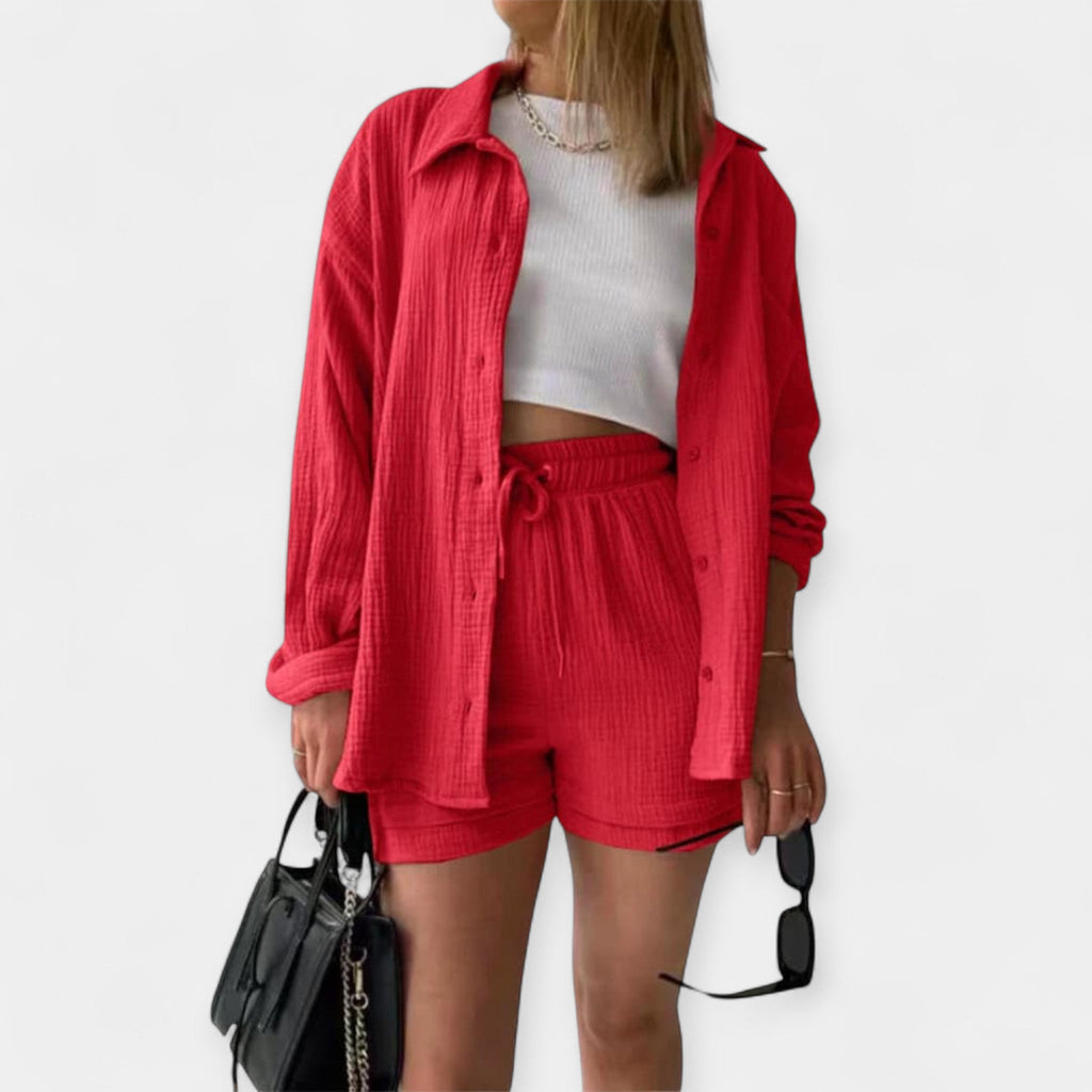 Two-Piece Summer Set Topaz and Shorts