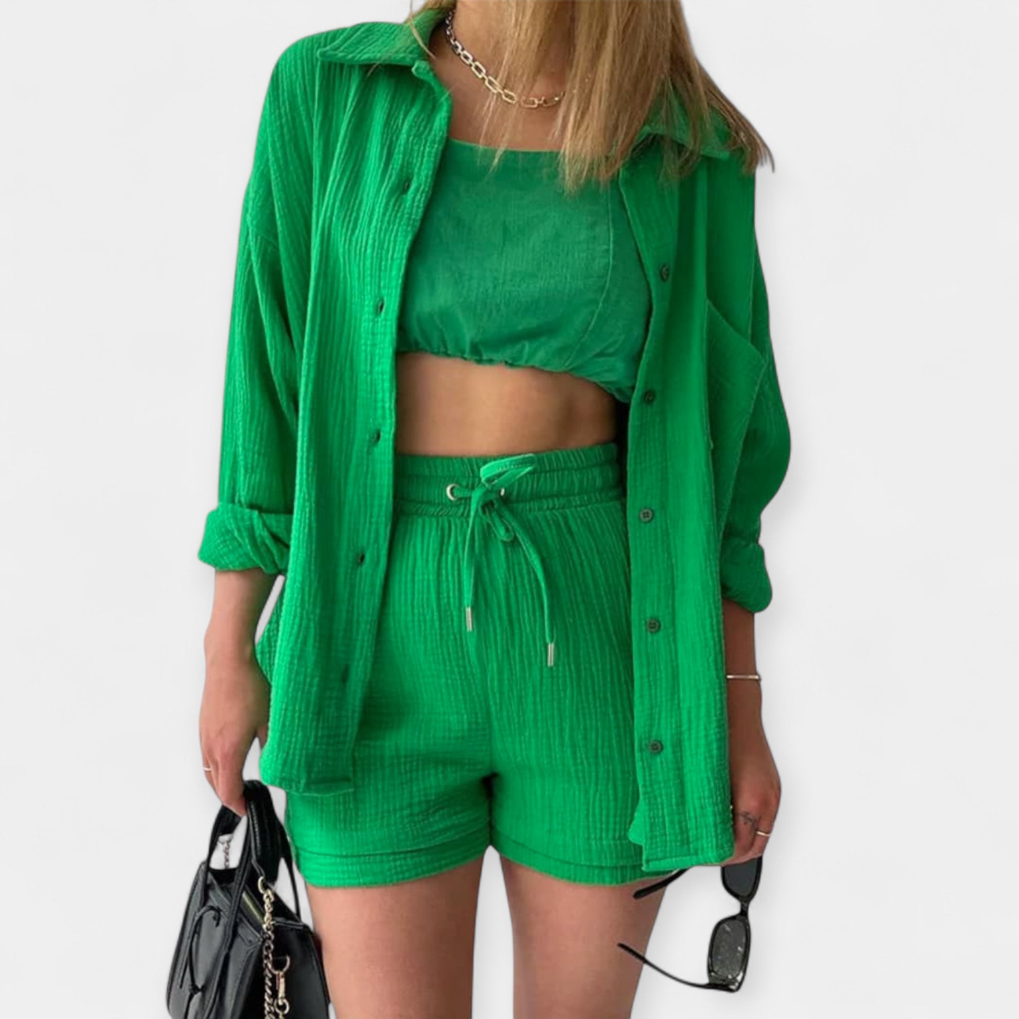 Two-Piece Summer Set Topaz and Shorts