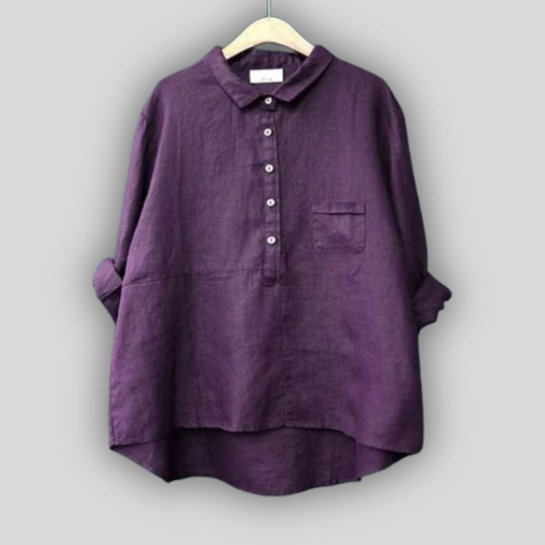 Linen Green Blouse Simplicity