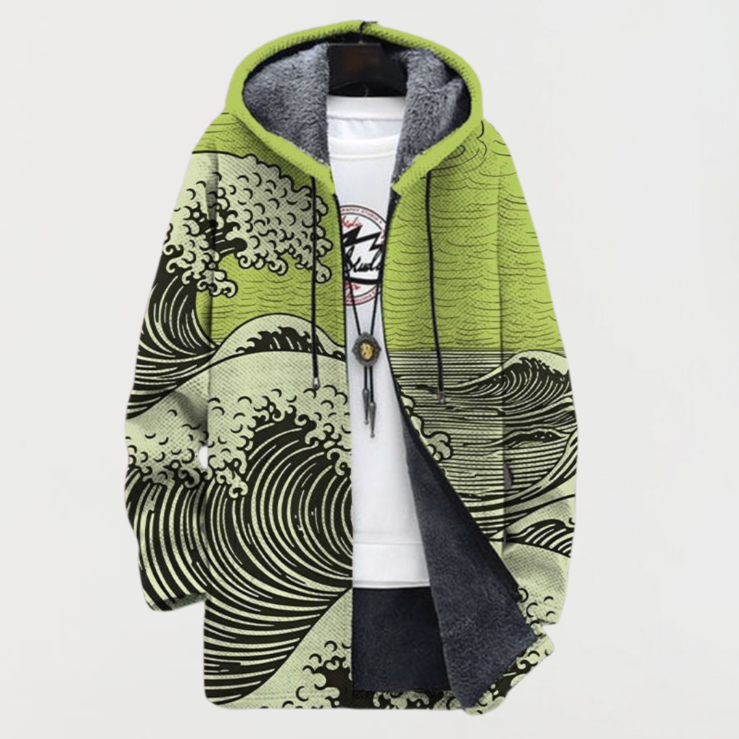 Wave Pattern Hoodie