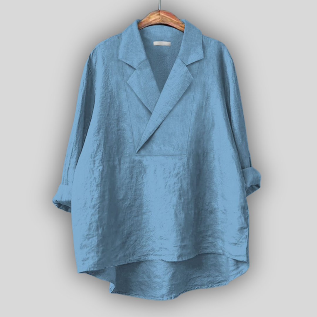 Linen Blouse "Pink Aura"
