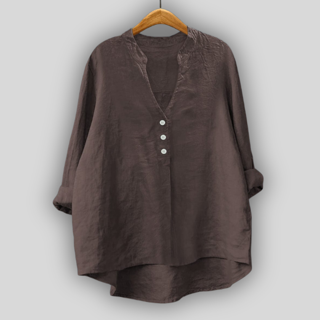Linen Blouse with Buttons
