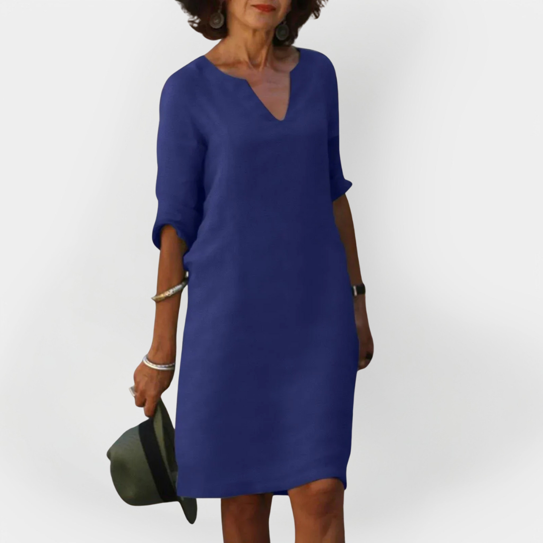 Daily Dress with V Neck