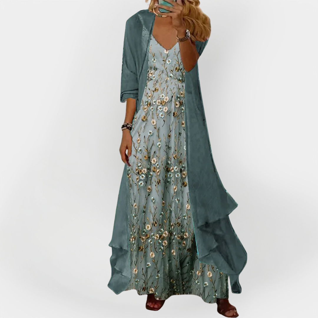 Long Dress with Jacket (2-Piece Set)