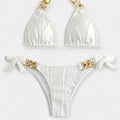 Striped Bikini Set with Seams