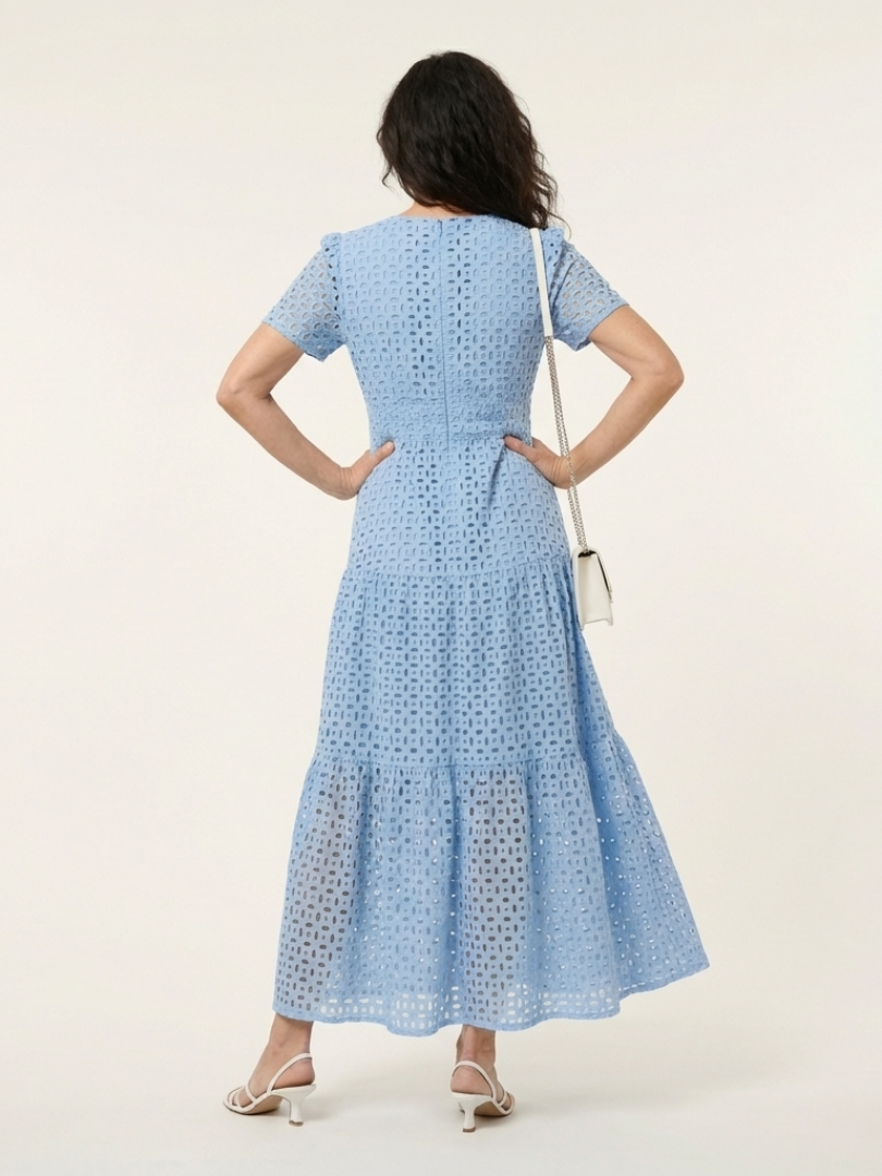 Brielle | V-Neck Short Sleeve Midi Dress