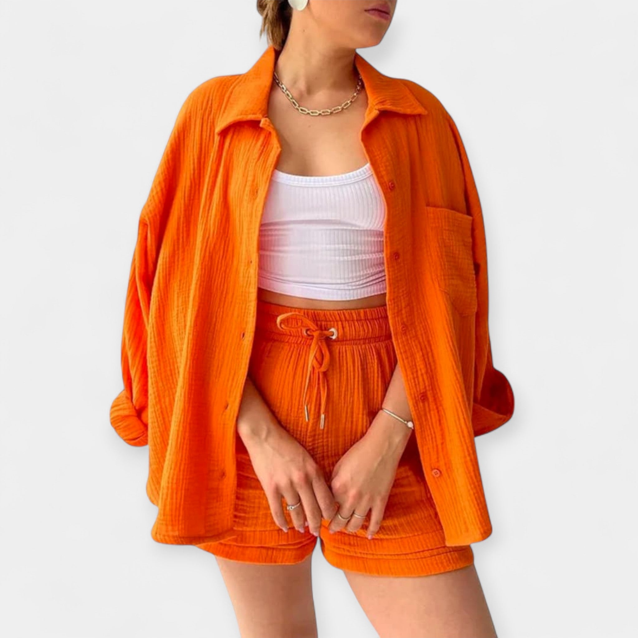 Two-Piece Summer Set Topaz and Shorts
