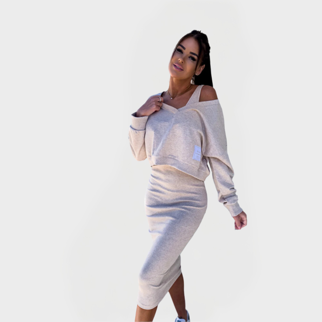 Summer Set with Sweater and Skirt for Comfort and Style