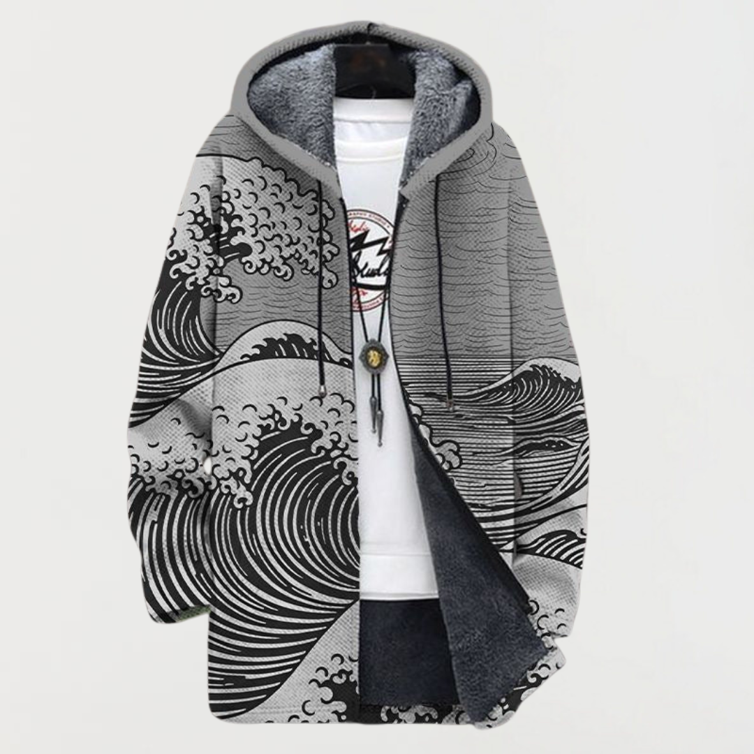 Wave Pattern Hoodie