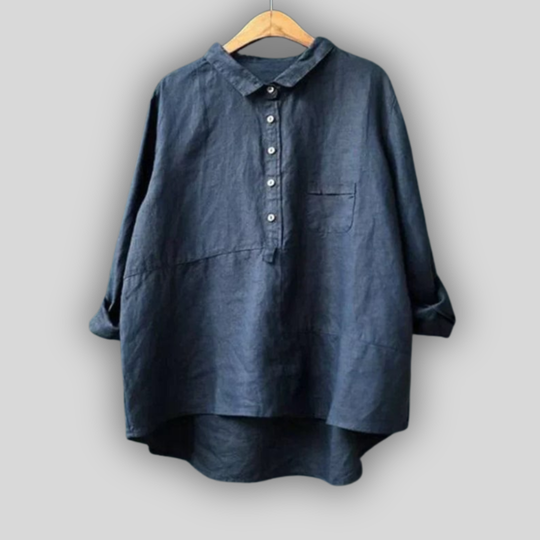 Linen Green Blouse Simplicity