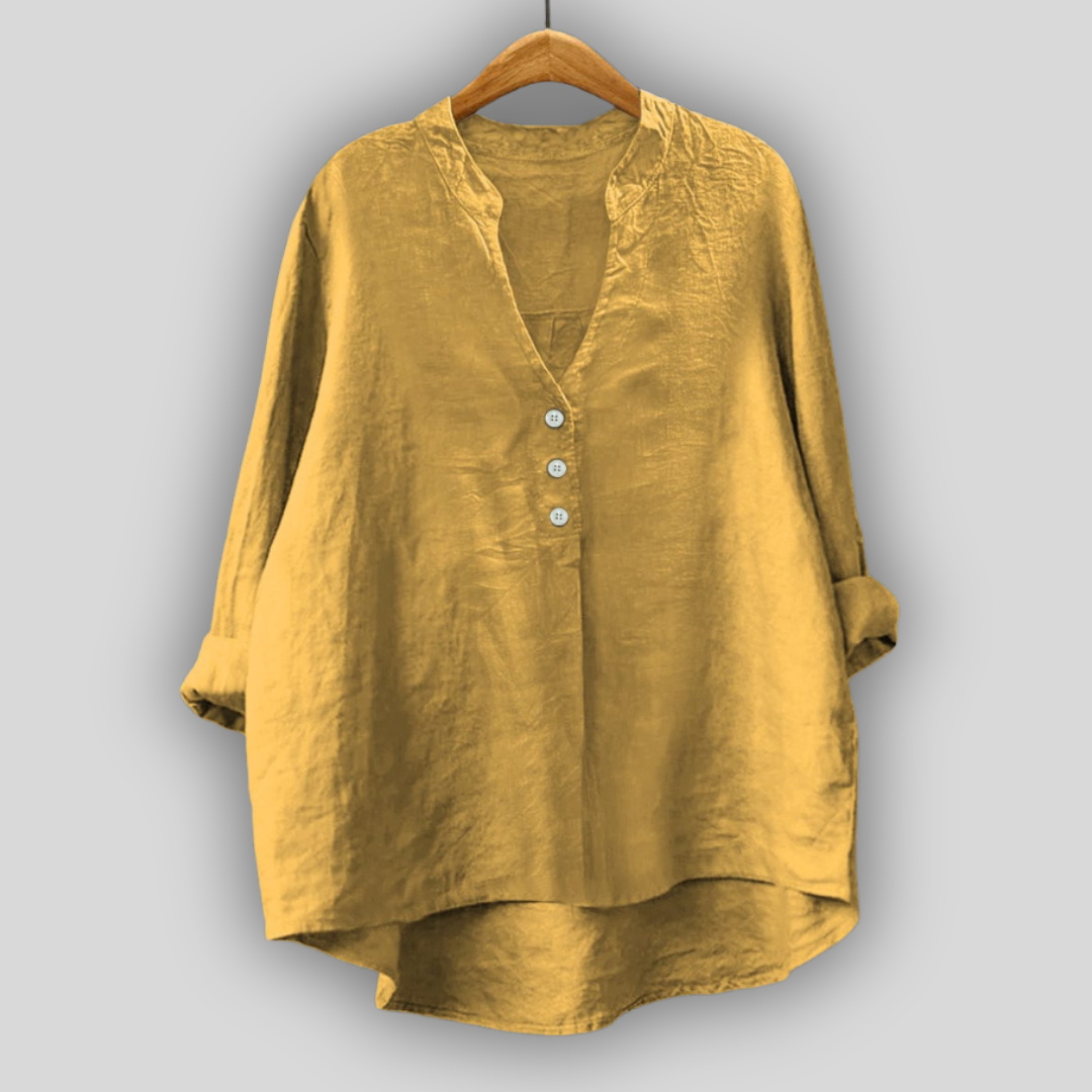 Linen Blouse with Buttons