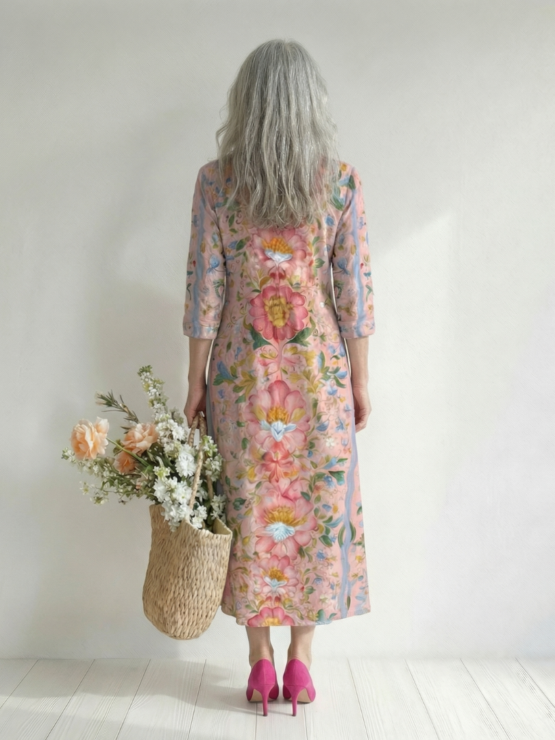 Julien | Rochie Midi Floral cu Formă Ușoară