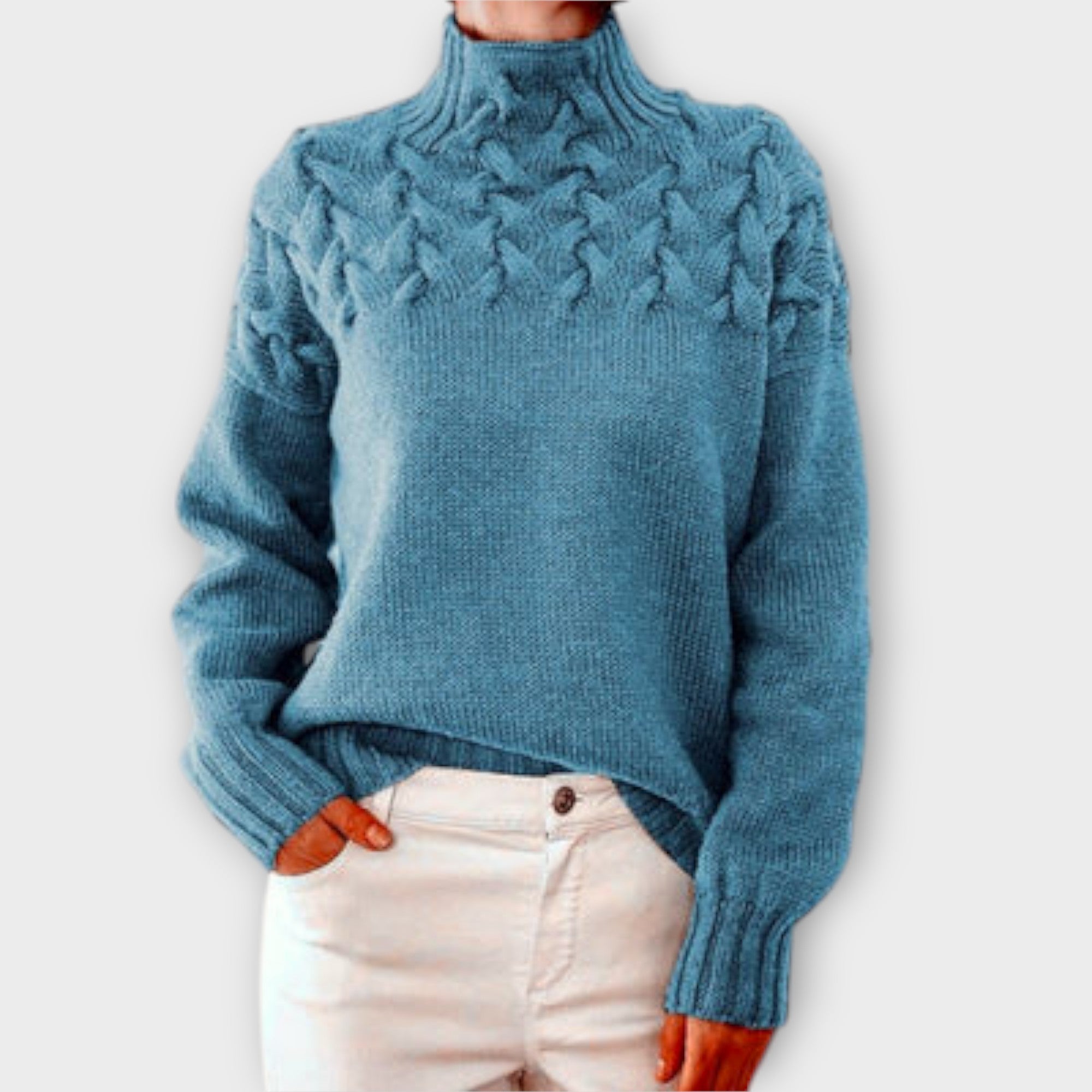 Eva - Women's Sweater with Knitting Details