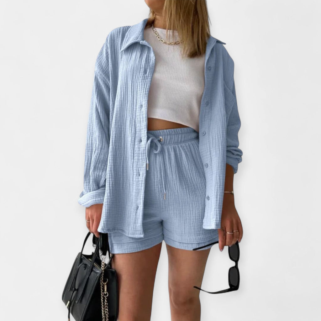 Two-Piece Summer Set Topaz and Shorts