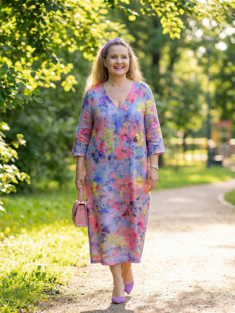 Benson | Rochie Midi Floral Abstract