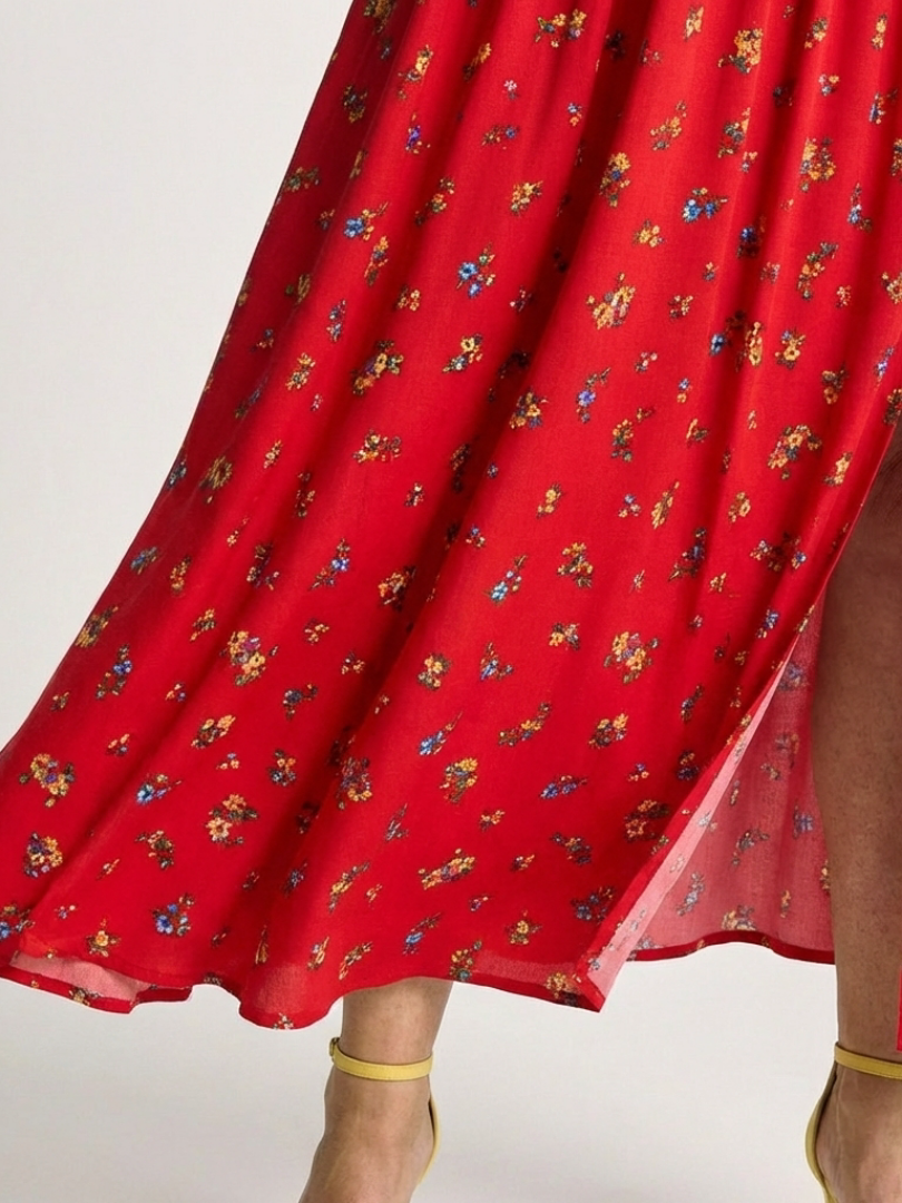 Delphine | Floral Square Neck Puff Sleeve Dress