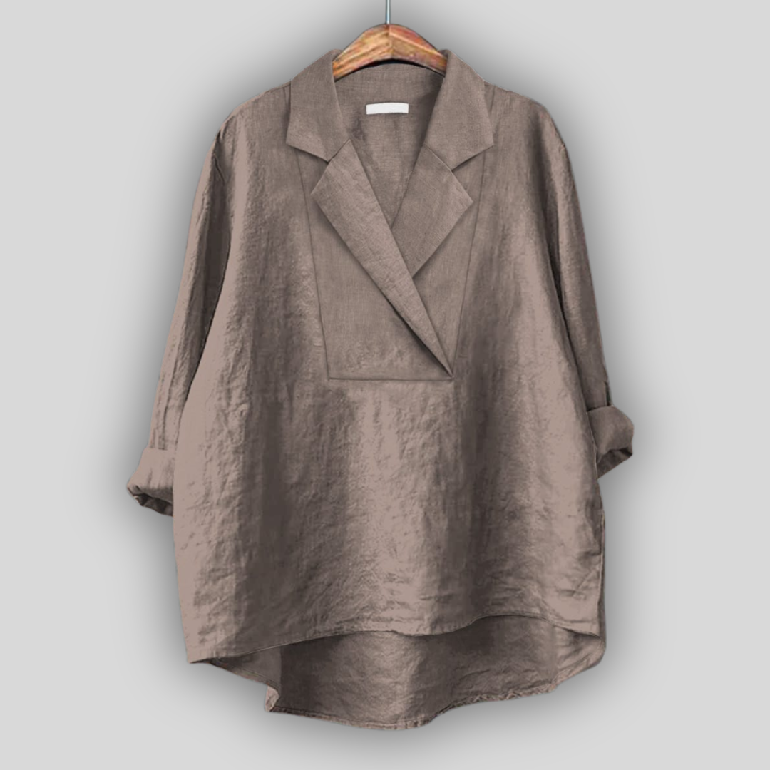 Linen Blouse "Pink Aura"