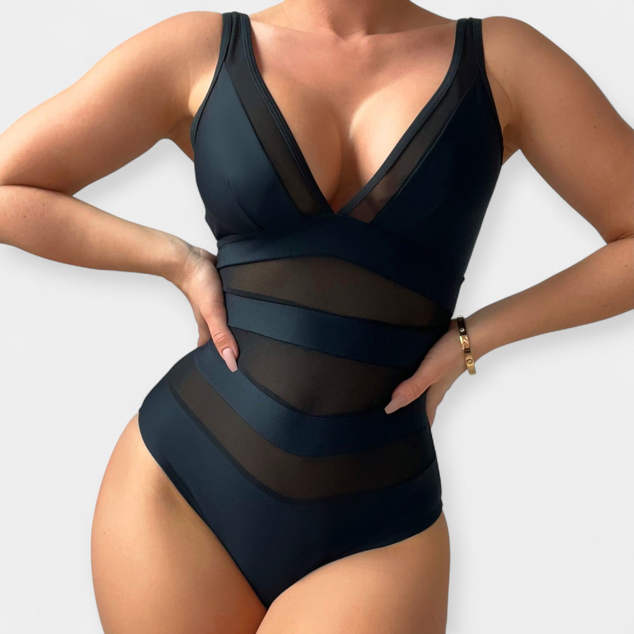 Swimsuit with Sheer Details