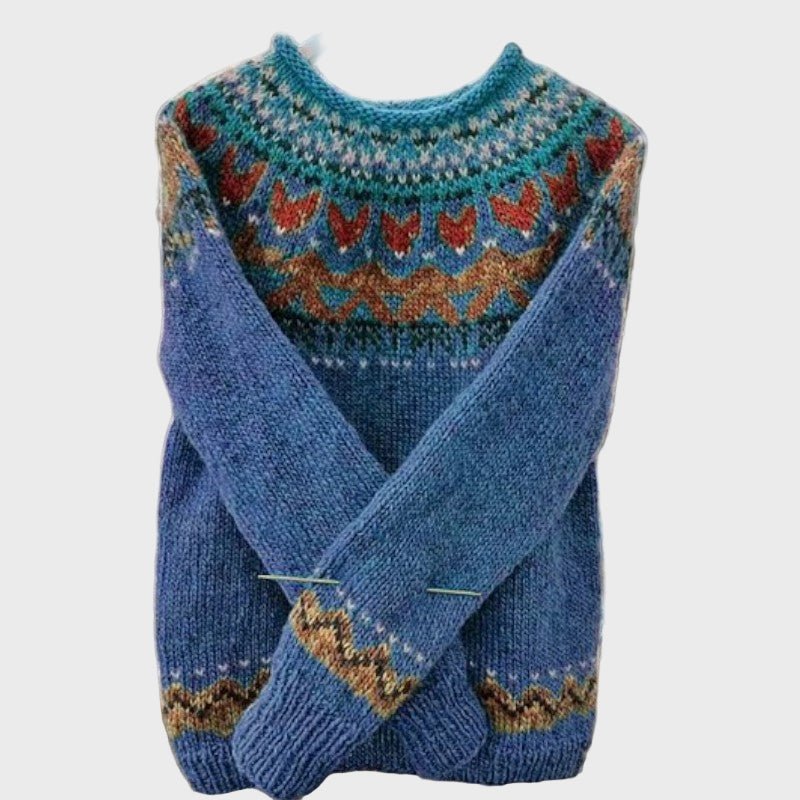 Woven Mouse with Vintage Jacquard Pattern