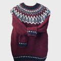 Woven Golf Sweater with Jacquard Pattern
