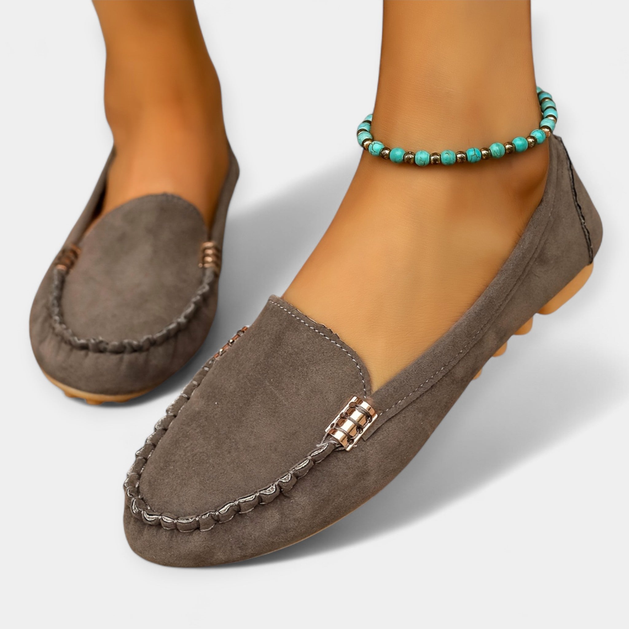 Loafers with Metal Accents