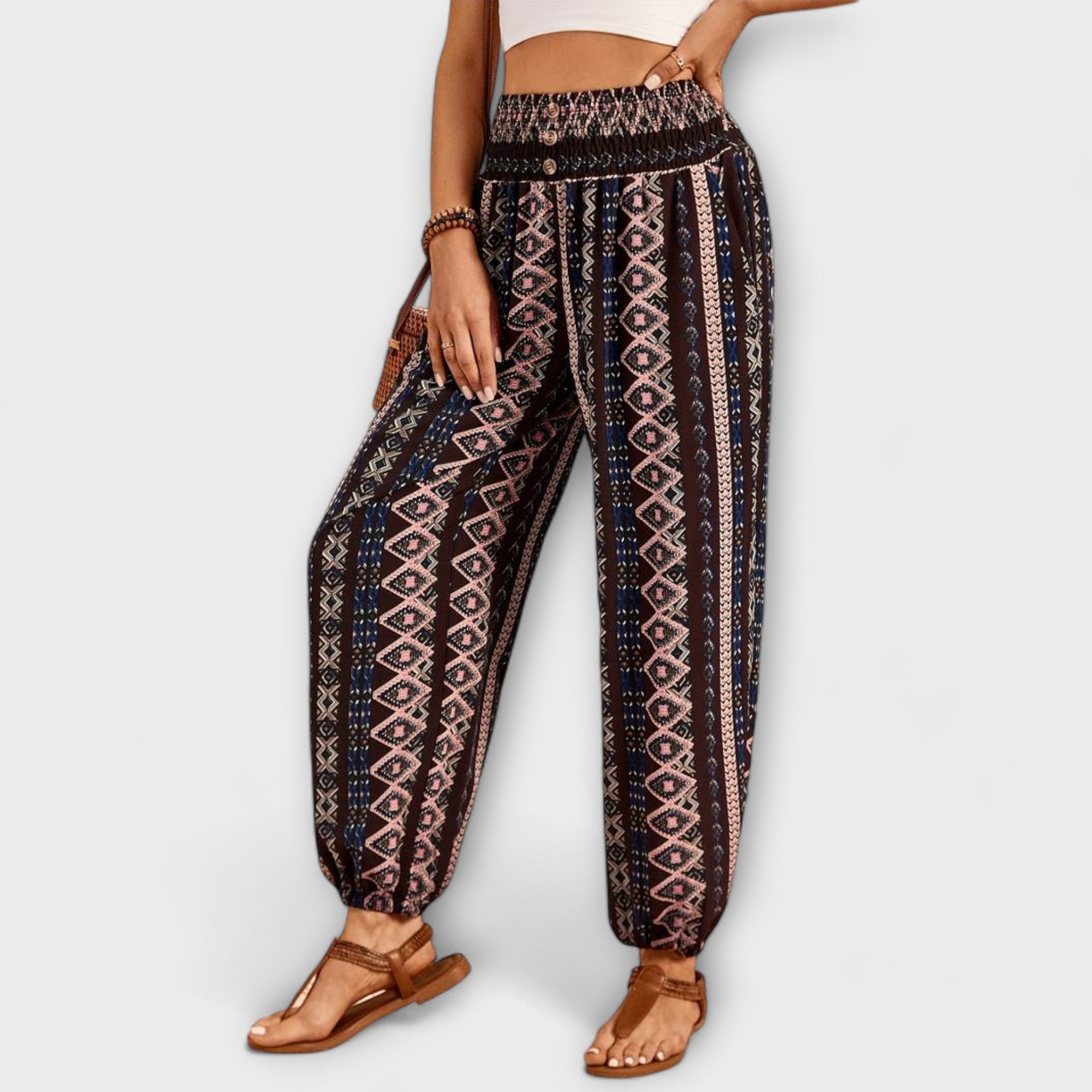 Ava™ - Tights with Ethnic Graphic