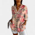 Shirt with Buttons and Floral Pattern