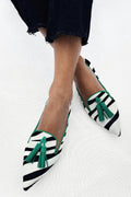 Riane™ | Mocasini Zebra Verde