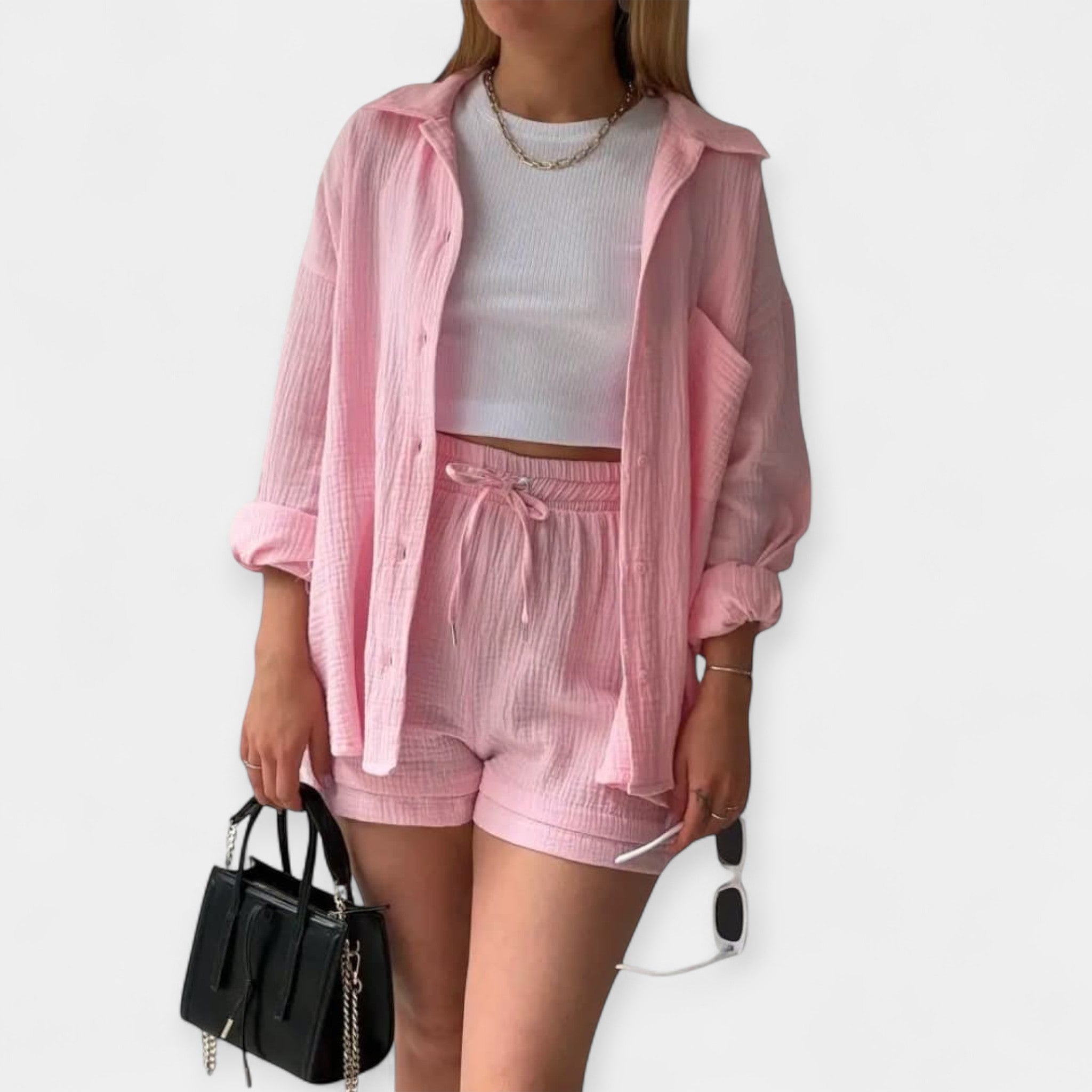 Two-Piece Summer Set Topaz and Shorts
