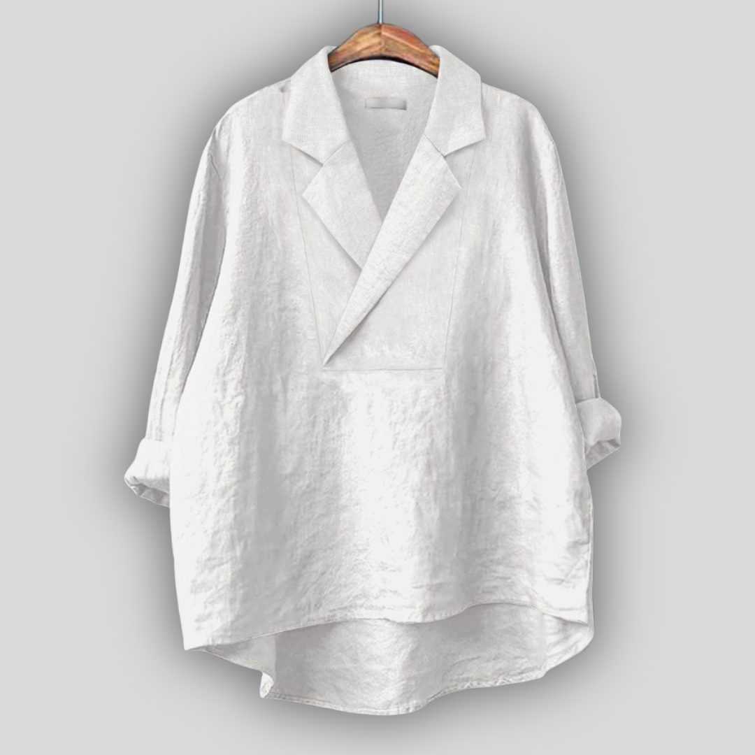 Linen Blouse "Pink Aura"