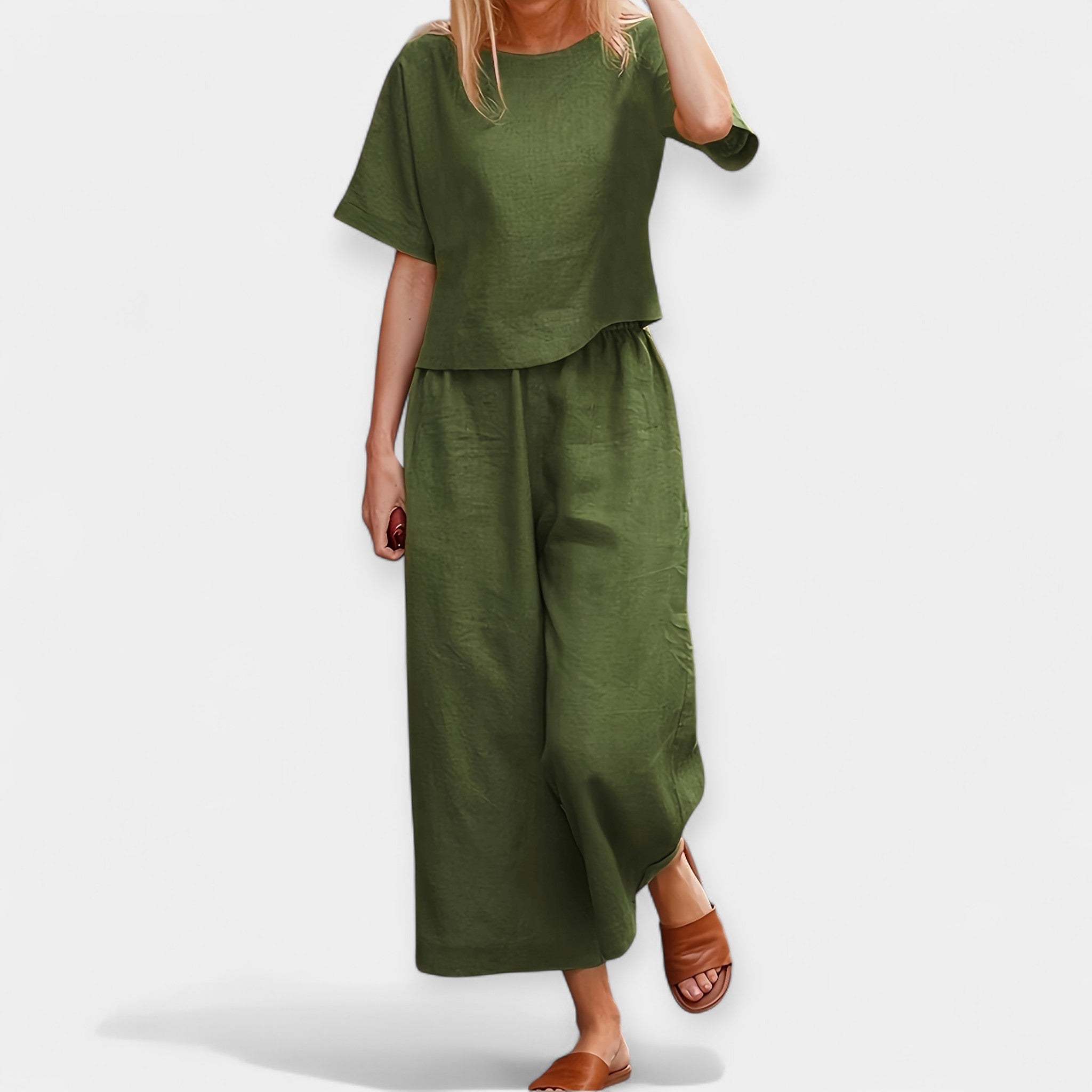 Lightweight Shorts Set with Short Sleeve Shirt